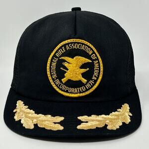 Vintage NRA Trucker Hat Baseball Cap National Rifle Association Snapback Black